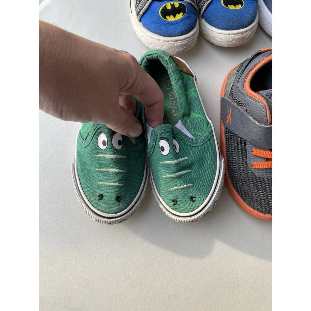 Toddler Boys Shoe Lot Size 7C Mixed Brands Cat & Jack Reebok Batman Snow boots